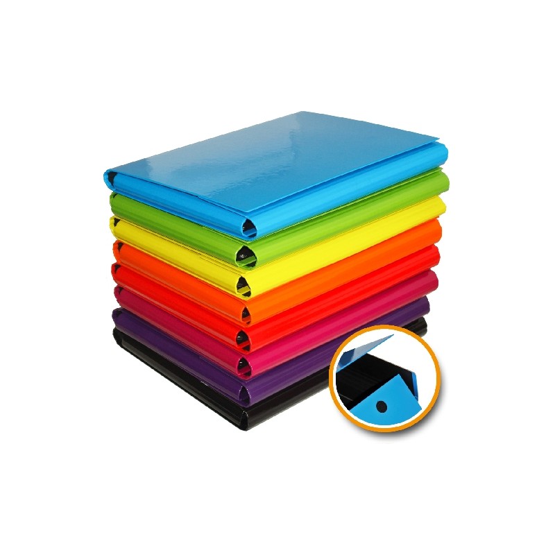 Teczka Skrzydłowa z rzepem Grzbiet 3cm Czarna Barbara